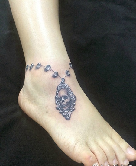 脚链 羽毛脚链,完美逼真