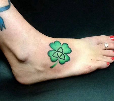 多款四叶草脚背纹身图案