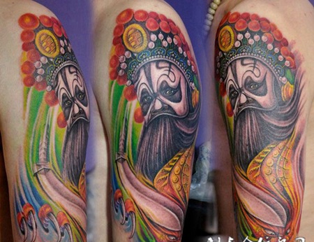 京剧楚霸王项羽纹身