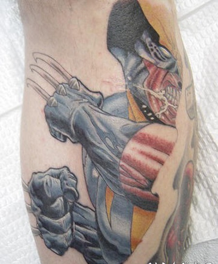 金刚狼3d纹身图案