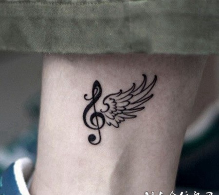 会飞的音符，脚踝部的一处小清新