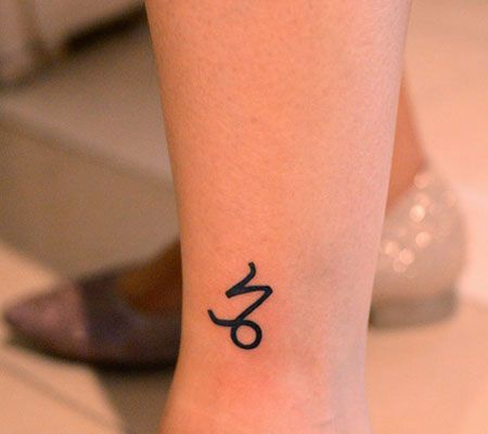 小腿摩羯座纹身图案