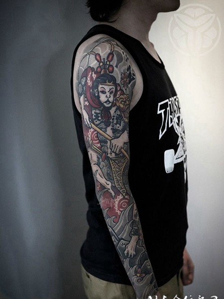 大闹天宫，个性斗战胜佛花臂纹身