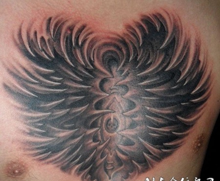 小腿上的一只眼睛纹身