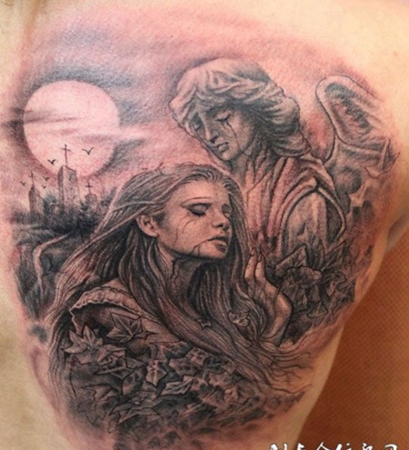 手臂纹身：吸血鬼女孩