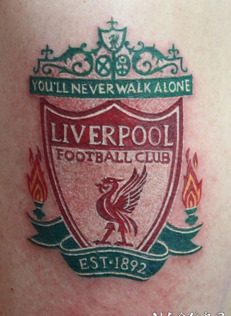 利物浦队标纹身
