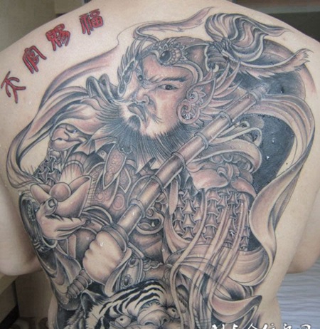 天官赐福门神纹身