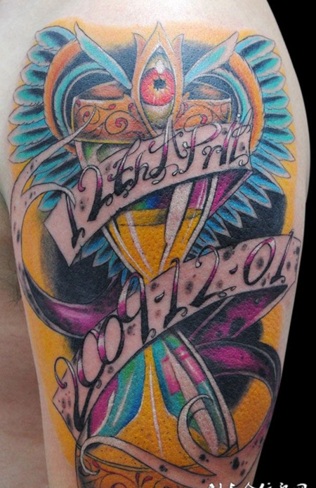 NEWSCHOLL沙漏纹身