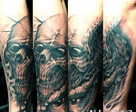 骷髅头下的眼睛