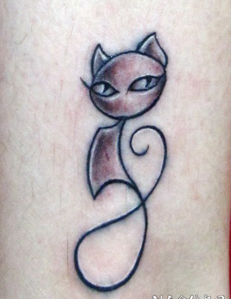 简易的小猫纹身