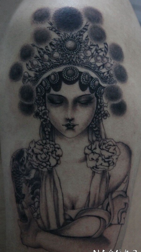 戏子青衣的纹身