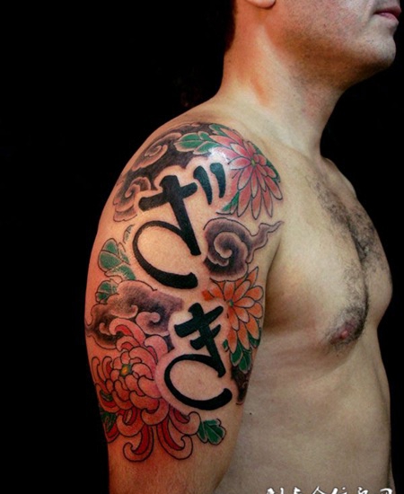 胳膊上的日文文字纹身缩略频道推荐图