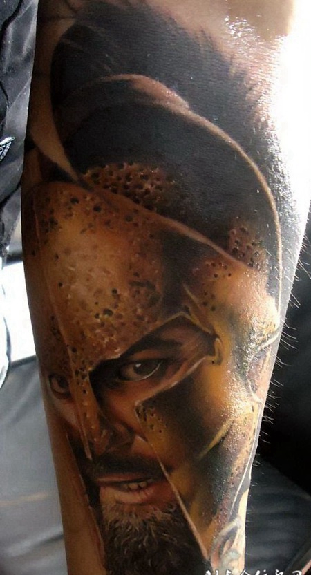 写实斯巴达纹身