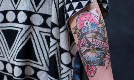 小臂船舵纹身图案