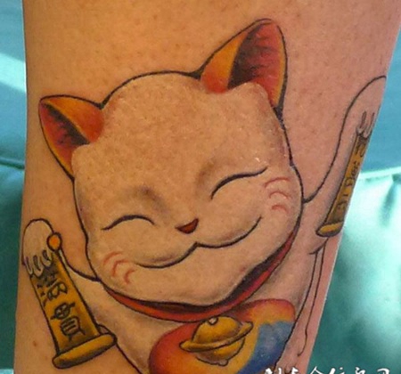 可爱的招财猫纹身