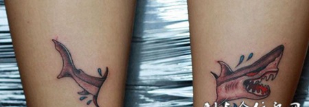 情侣鲨鱼纹身