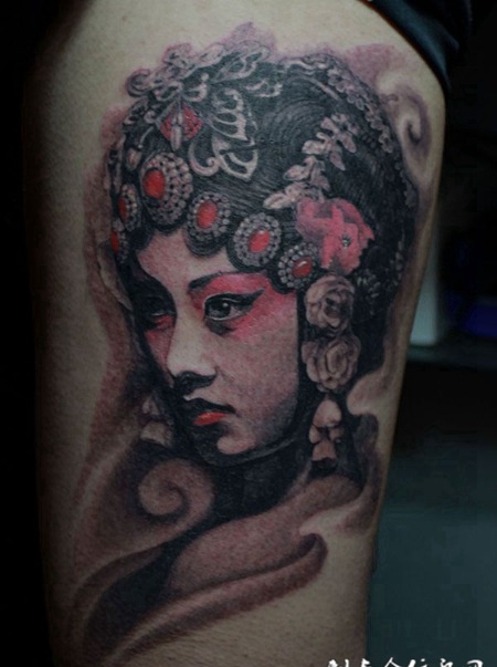 戏曲大师梅兰芳纹身