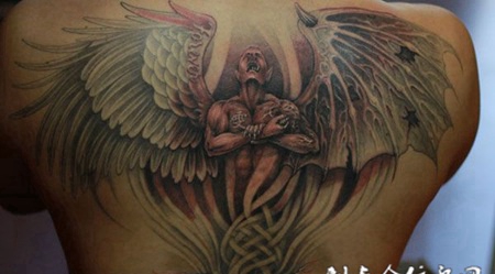 受难的天使恶魔纹身