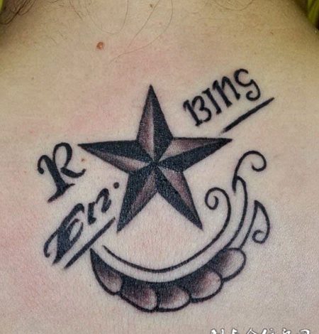 五角星麦穗纹身