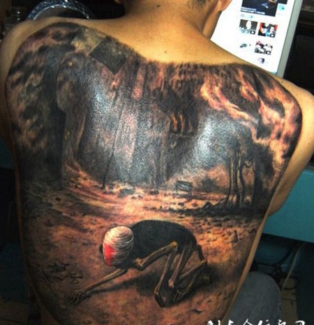 寂静岭骷髅纹身