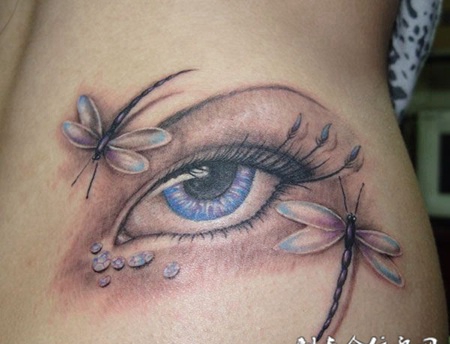 蜻蜓眼睛纹身