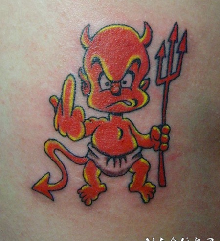 可爱版的恶魔纹身