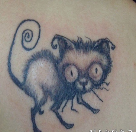 卡通猫纹身
