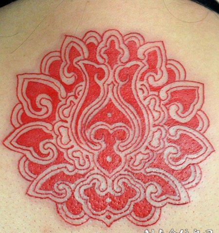 宝相莲花纹身