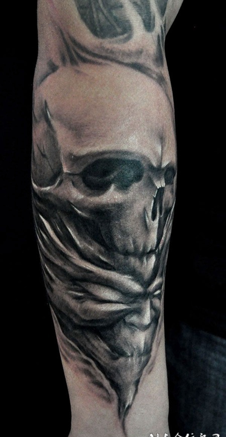 骷髅恶魔纹身