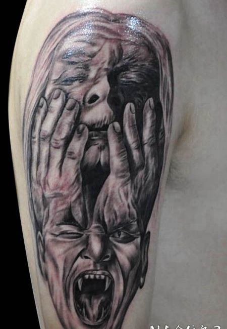 双头恶魔纹身