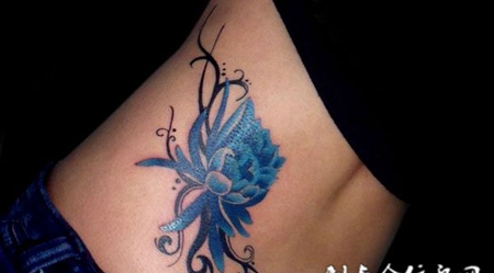 蓝色昙花纹身缩略频道推荐图