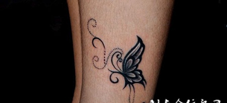 蝴蝶花藤纹身