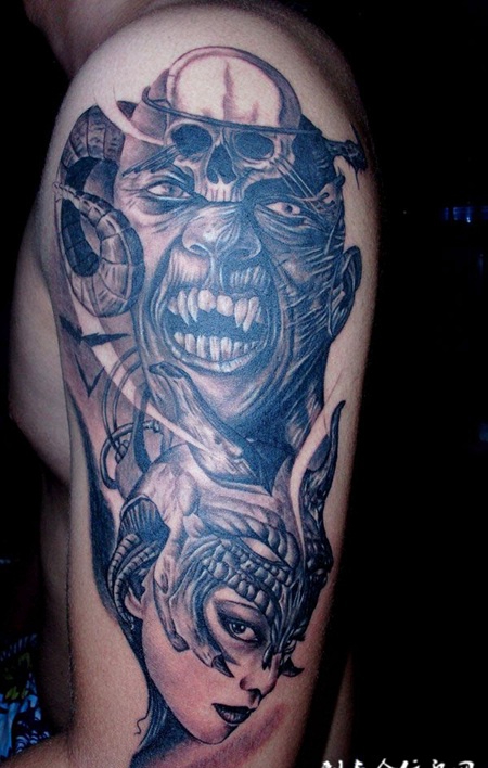 哥特战士纹身