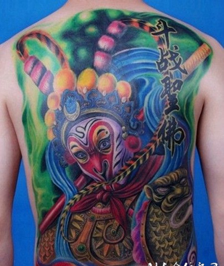 京剧脸谱孙悟空纹身