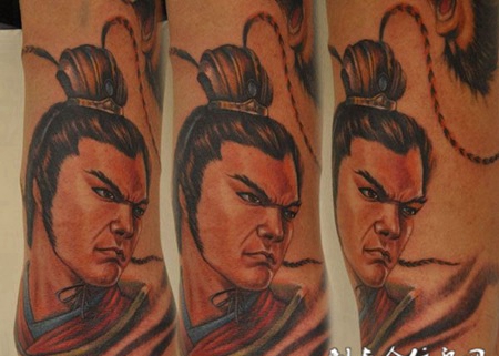 英俊的吕布纹身
