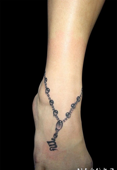 脚链纹身