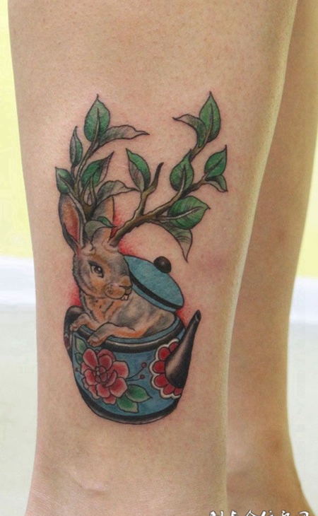 茶壶中的兔子纹身