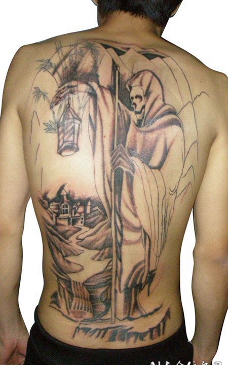 满背死神归来的纹身