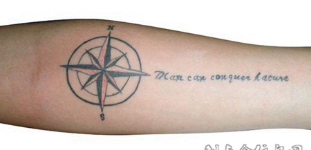 胳膊上的星星英文纹身