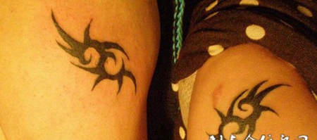 情侣抽象图腾纹身