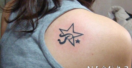 背部星星纹身