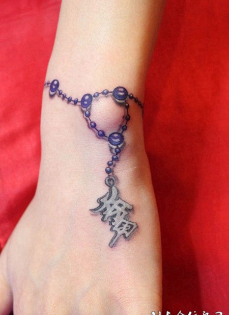 手腕手链纹身图案