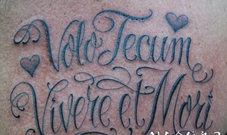 花体字英文纹身