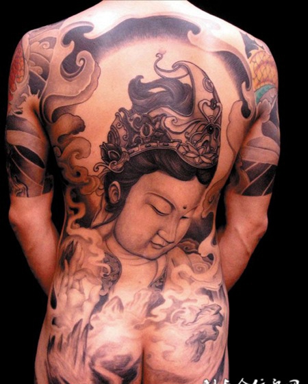 全胛佛像灵鹫山纹身