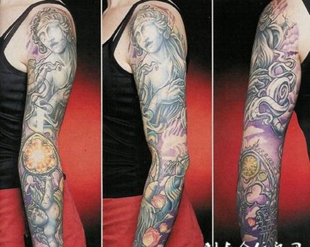 胳膊上的西方众神纹身