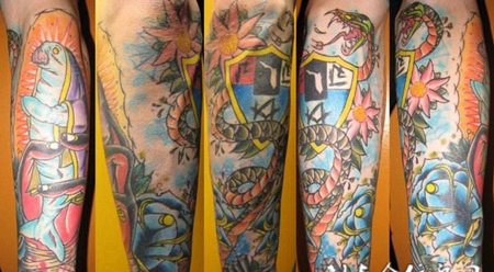 小臂海底世界纹身