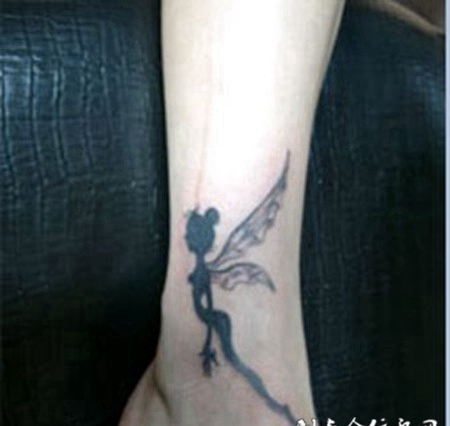 脚踝精灵图腾纹身