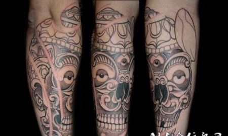 小臂嘎巴拉纹身图案