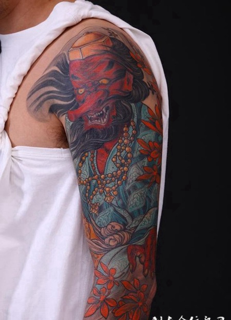 大臂山鬼纹身图案