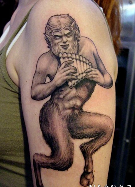 大臂兽人恶魔纹身图案